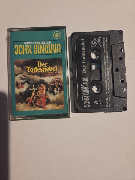 Geisterjäger John Sinclair Folge 103 Der Todesnebel 5-fach Schwarz geschraubt Schwarz mit Weißen Druck 132 Tonstudio Braun
